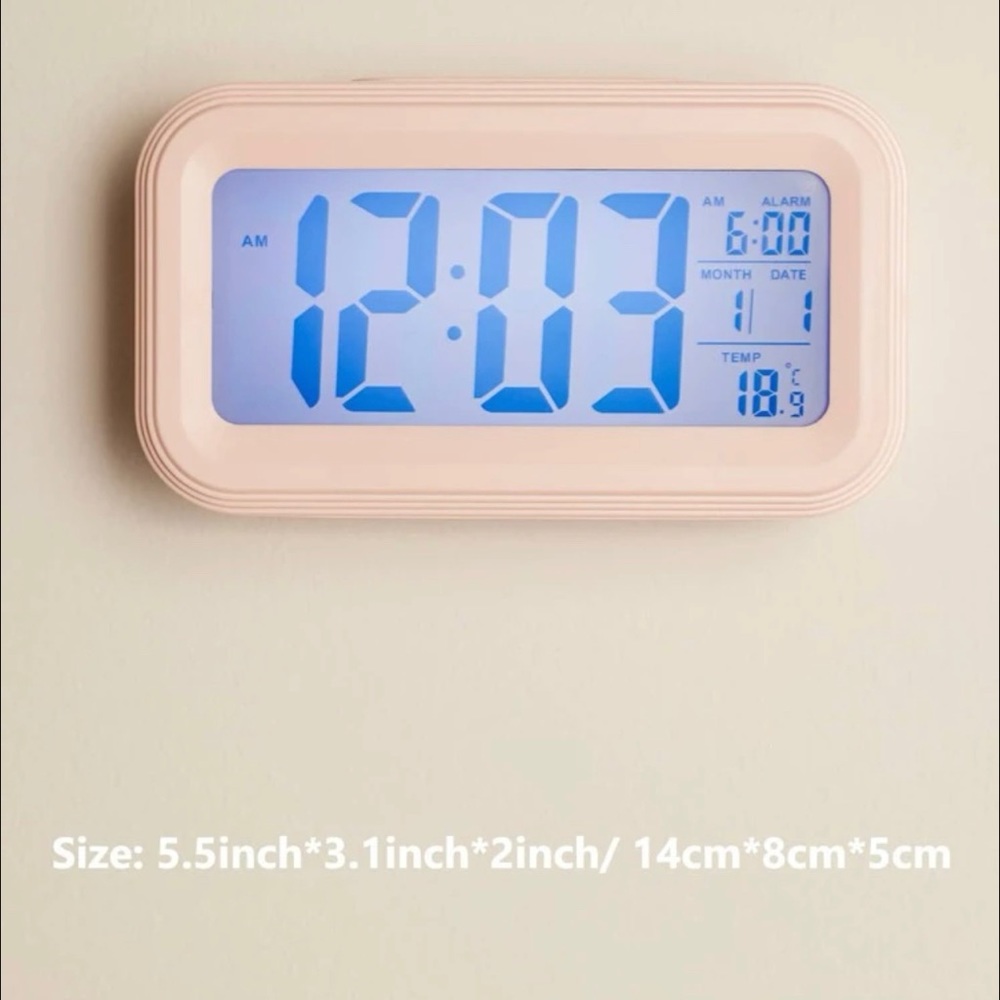 LED Battery Powered Alarm Clock - Picture 5 of 8